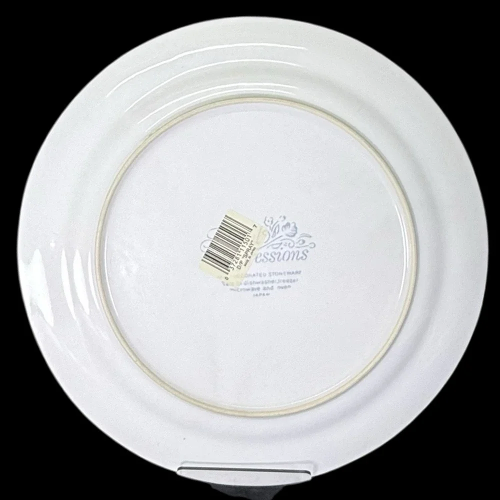 Floral Expressions Dinner Plates Flower‎ Pattern Stoneware 10.75